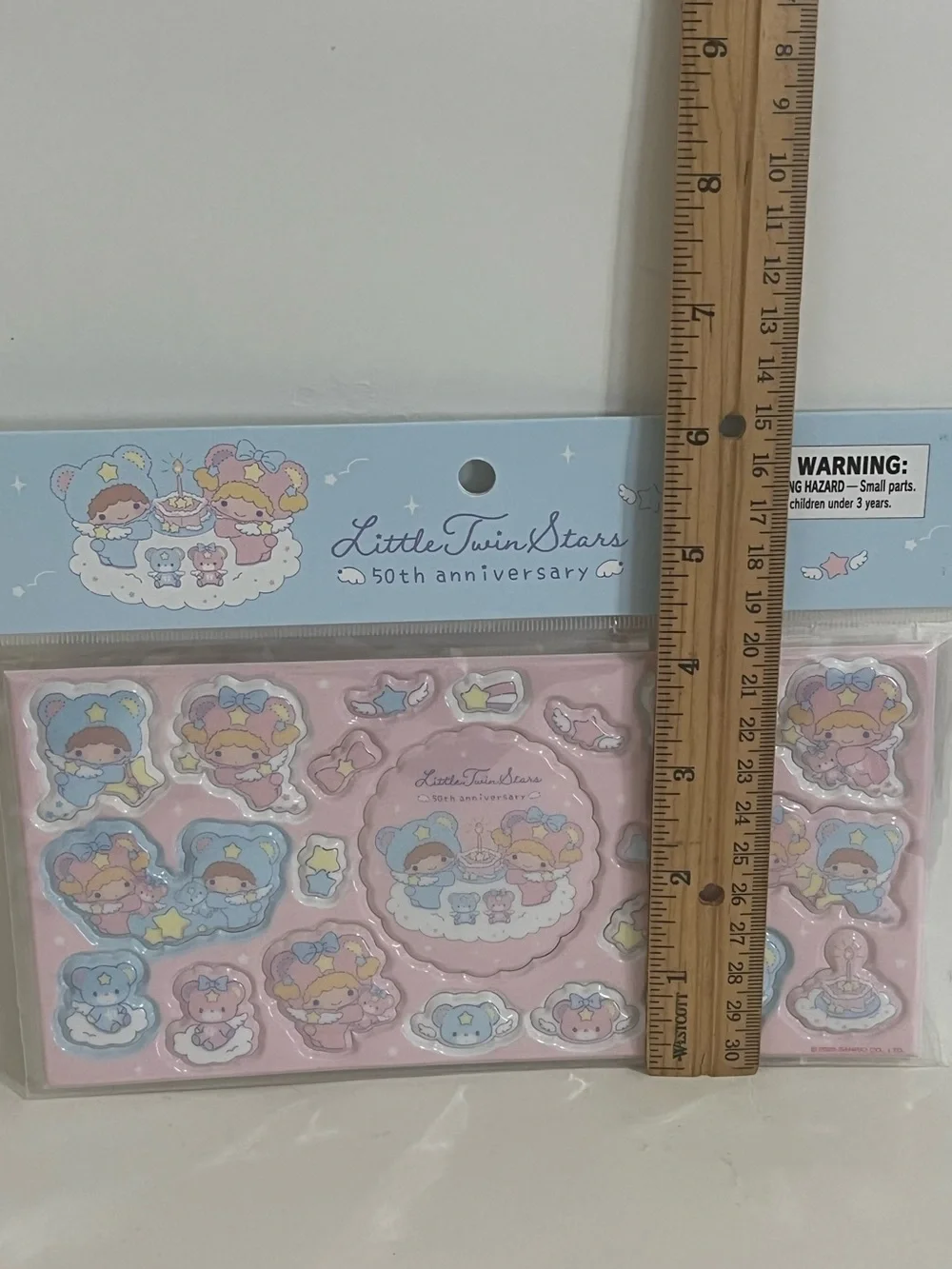 Sanrio Little Twin Stars 50th Anniversary Puffy Sticker Sheet